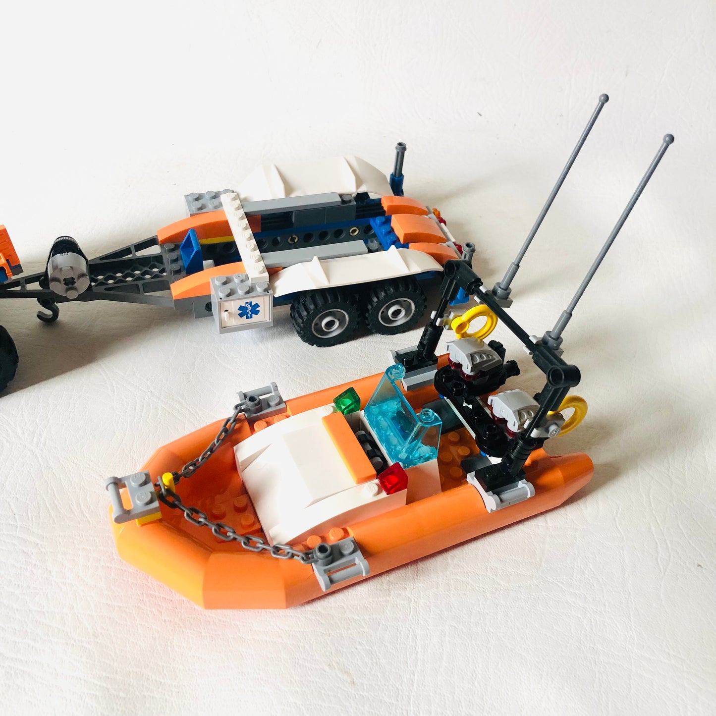 LEGO City: Coast Guard Truck With Speed Boat (7726) 100% Complete With Instructions & Minifigures