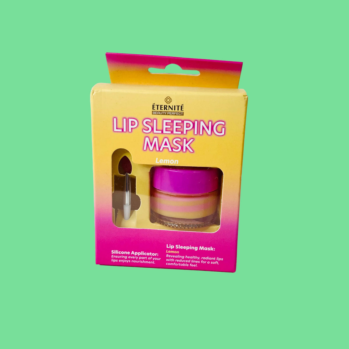 Eternite Lip Sleeping Mask LEMON With Silicone Applicator NEW