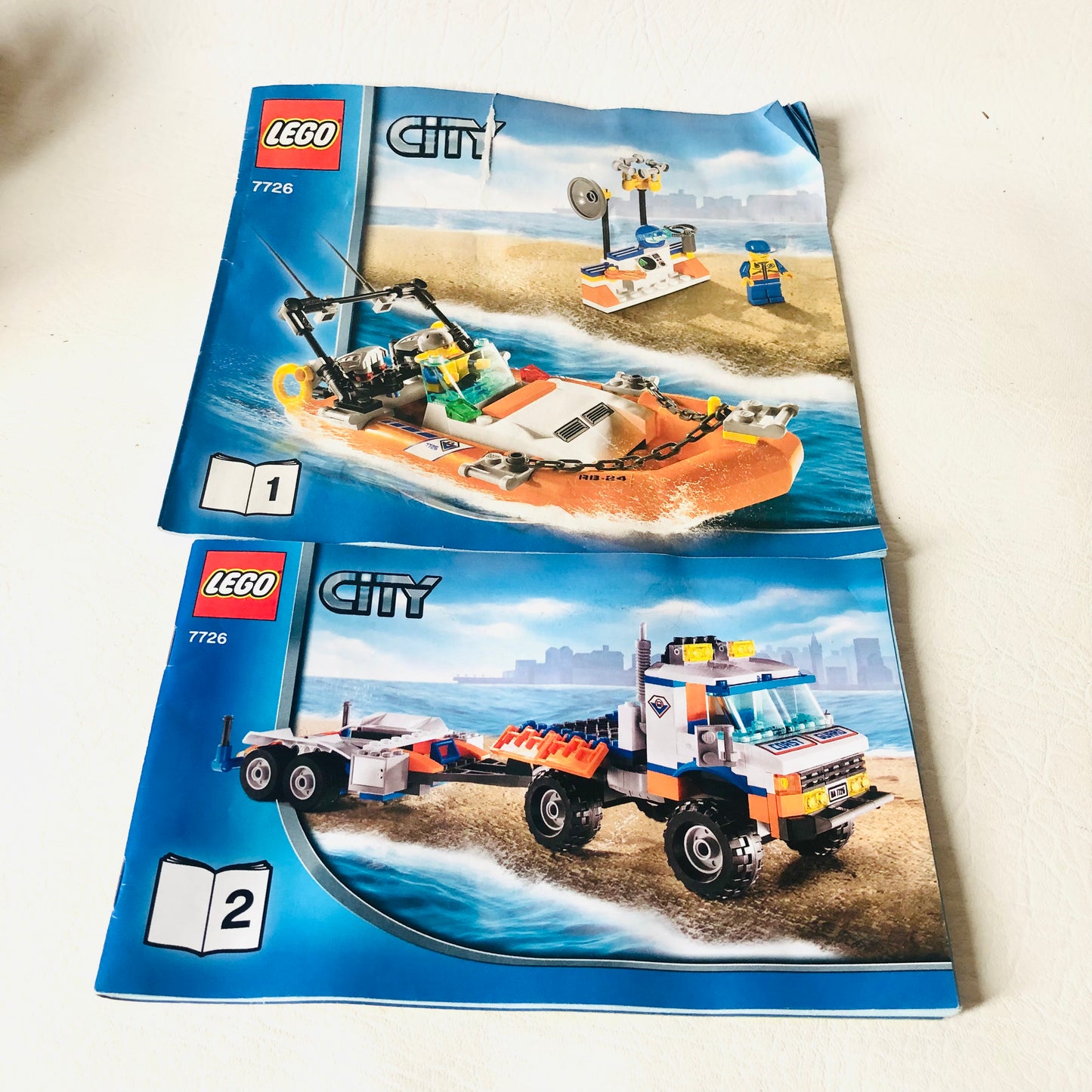 LEGO City: Coast Guard Truck With Speed Boat (7726) 100% Complete With Instructions & Minifigures