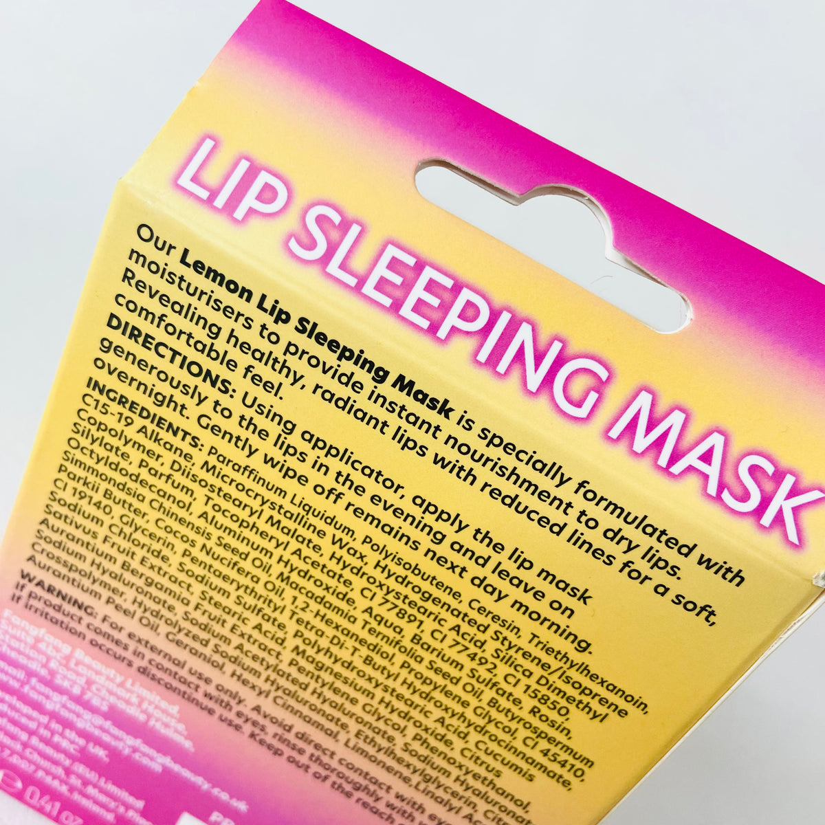 Eternite Lip Sleeping Mask LEMON With Silicone Applicator NEW