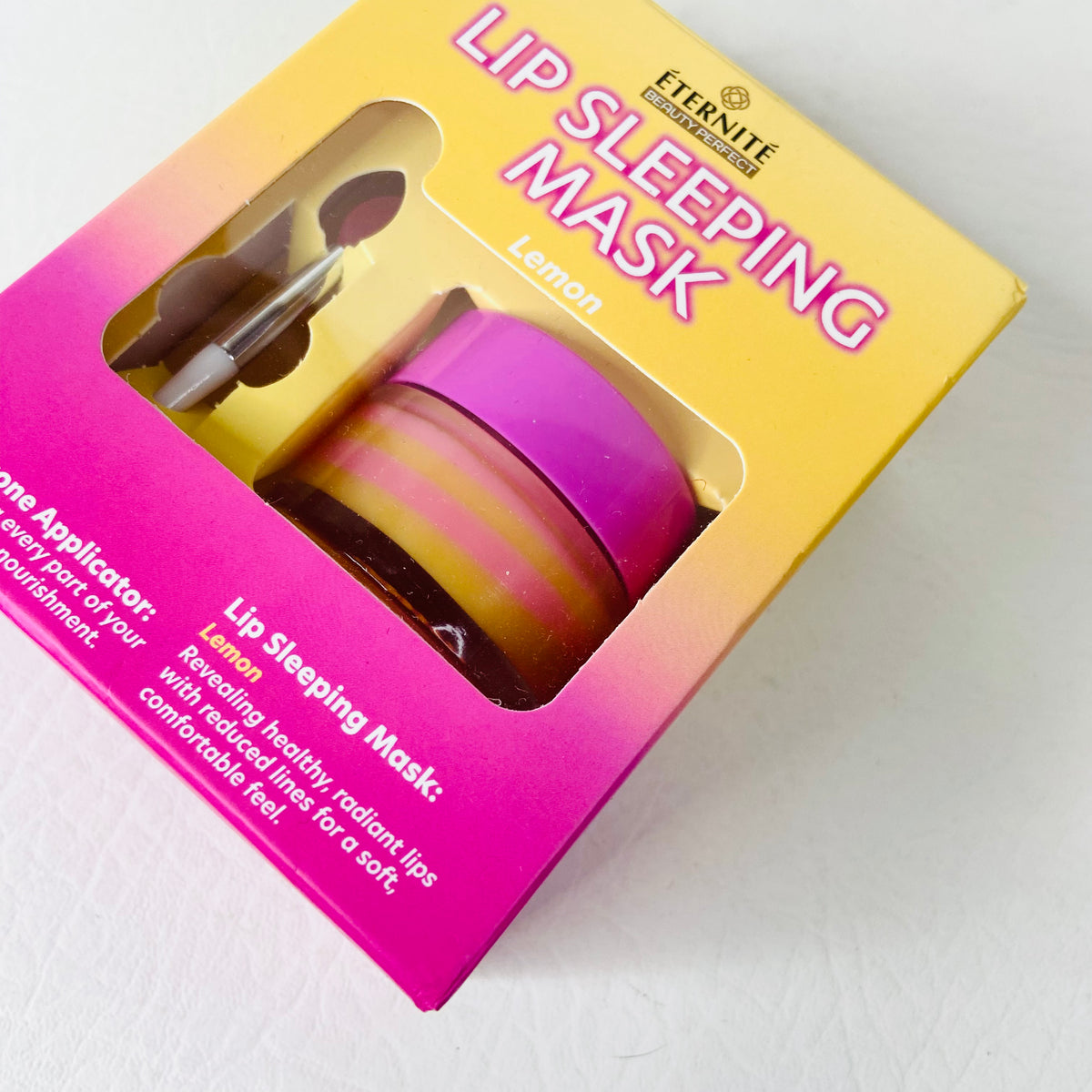 Eternite Lip Sleeping Mask LEMON With Silicone Applicator NEW