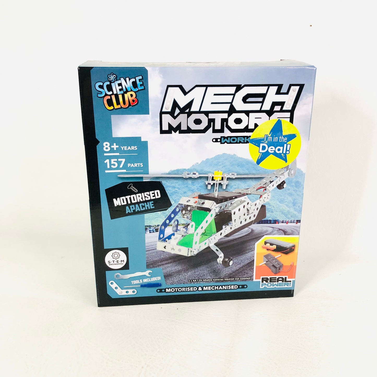 Science Club Mech Motors Motorised Apache Helicopter - STEM Engineering