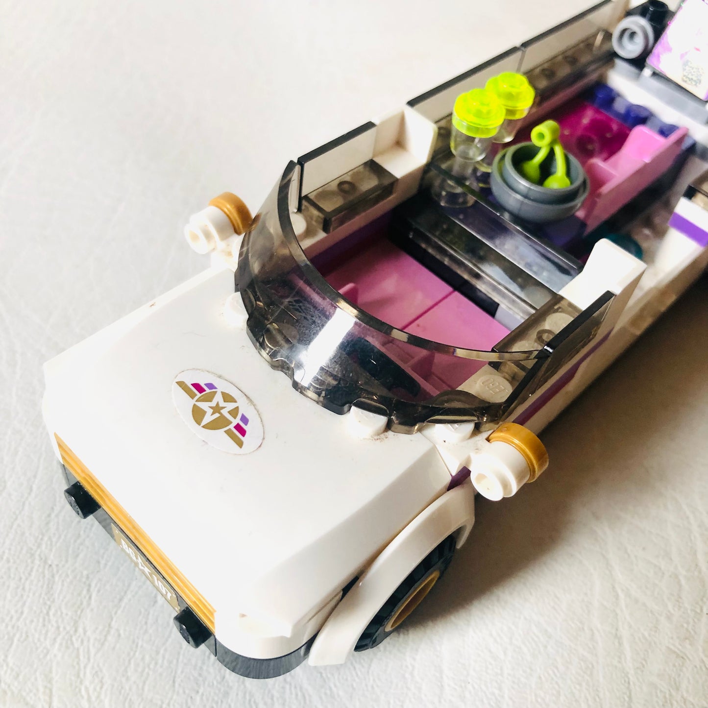 LEGO FRIENDS: Pop Star Limousine (41107) 100% Complete With Instructions & Minifigures