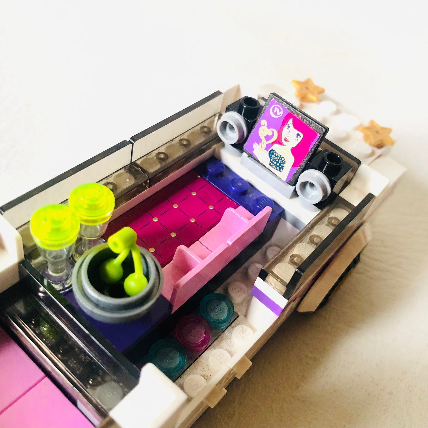 LEGO FRIENDS: Pop Star Limousine (41107) 100% Complete With Instructions & Minifigures