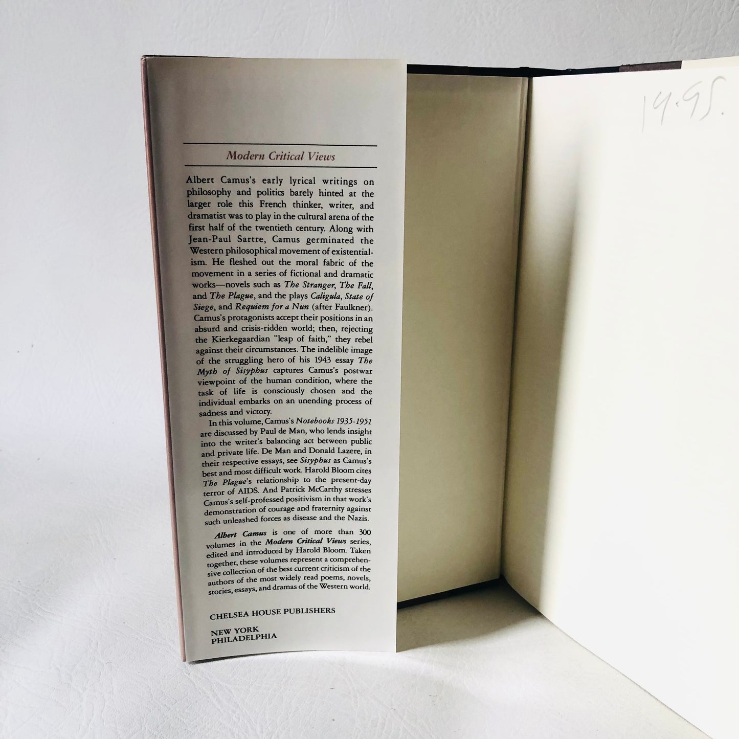 Albert Camus Harold Bloom Modern Critical Views Hardcover 1989 Book