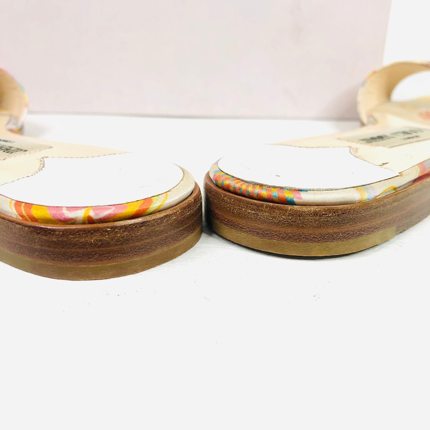 Jimmy Choo Neona White Floral Fabric/Leather Summer Sliders sandals Size 4 (37) - Made in Italy