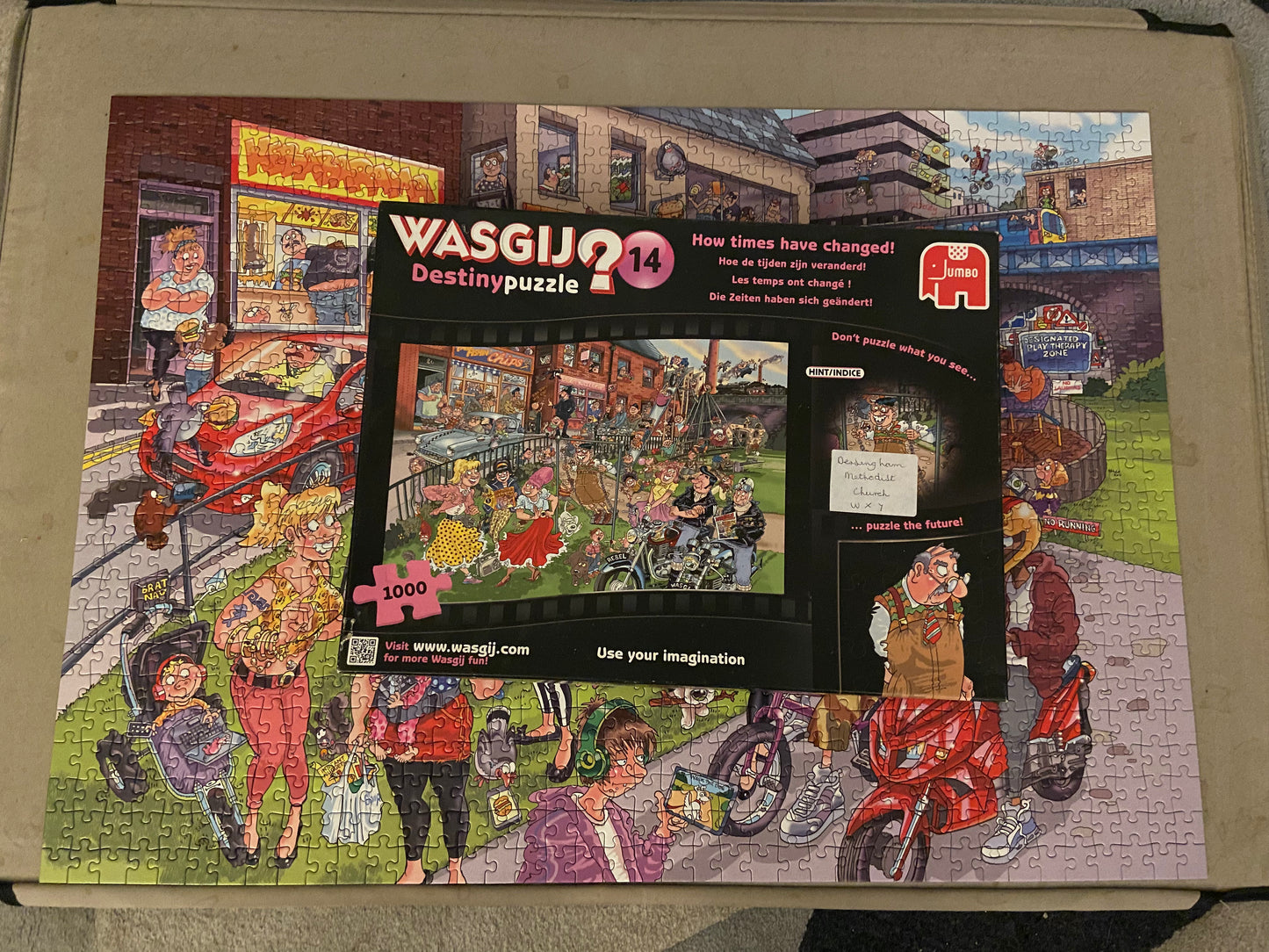 Jumbo WASGIJ | No.14 Destiny | How Times Have Changed | 1000 Piece Jigsaw Puzzle | 100% Complete