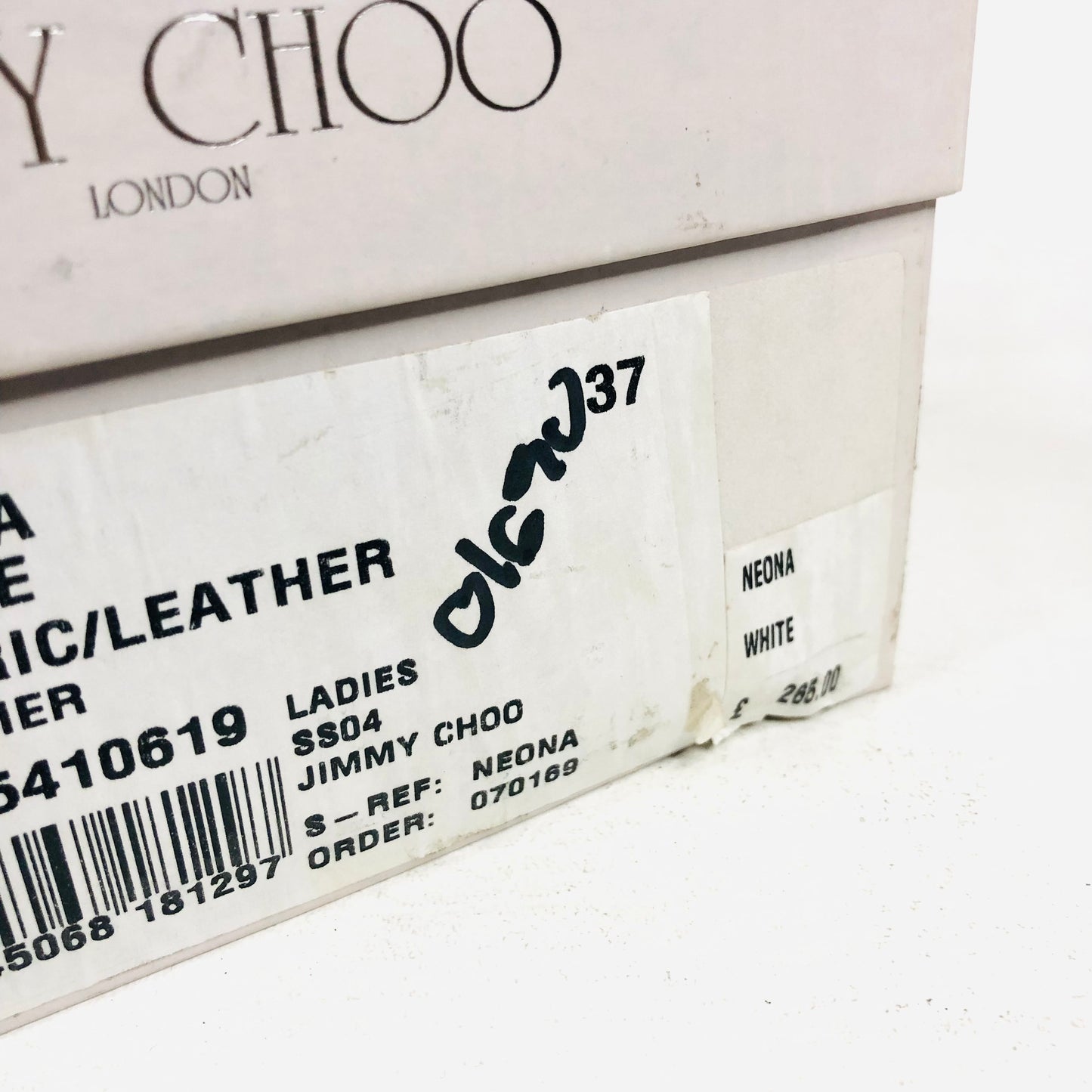 Jimmy Choo Neona White Floral Fabric/Leather Summer Sliders sandals Size 4 (37) - Made in Italy