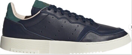Adidas Originals Supercourt Navy & Green Leather & Suede Sneakers Size 4 37
