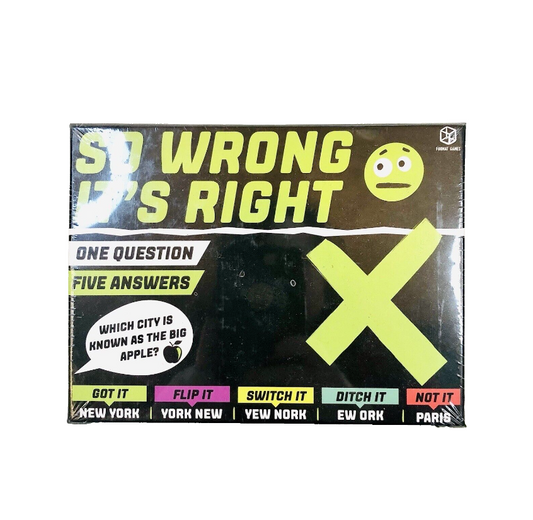 So Wrong It's Right The Trivia Game With Difference Mind Melting Cardboard Game