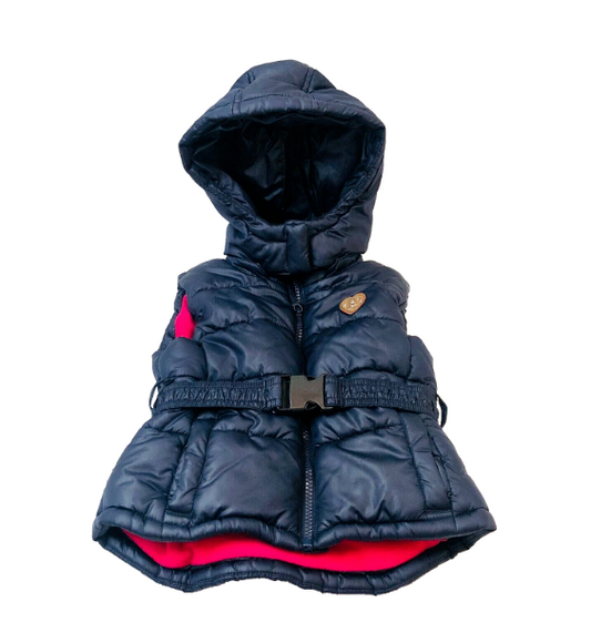 Esprit Baby Blue Padded Gilet Age 2-3 Years Removable Hood Girls