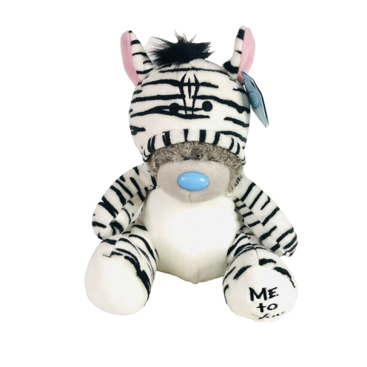Me to You Tatty Teddy Bear Blue Nose in a Zebra Costume 9” Plush Soft cuddly toy