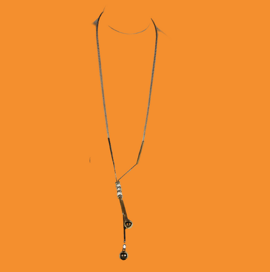Costume Jewellery Long Gold Tone & Sparkle Bead Long Dangle Statement Necklace Costume