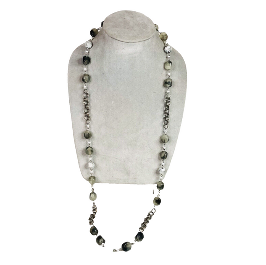 OASIS Acrylic beads & Chain Long necklace Costume Jewellery