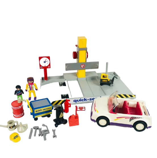 Playmobil 3615 Quick Service Garage Play Set With Accessories Rare Vintage 90s