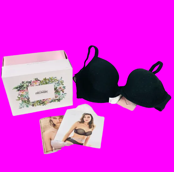 Promise By Roser Samon Black Relleno Padded Bra Size 32D New Designer