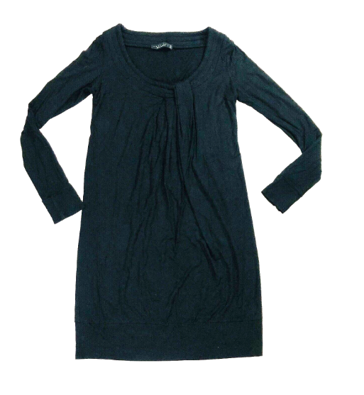 Twin Set Simona Barbieri Black Long Sleeve Jersey Viscose Simply Dress Size M