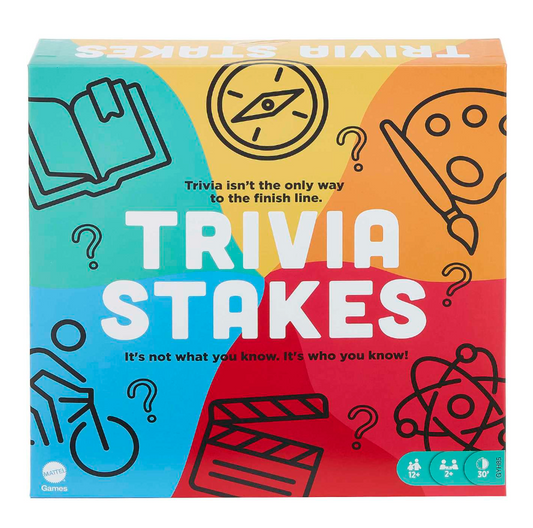 Mattel Trivia Stakes Board Game Family Quiz - with Trivia and Wagers Brand New