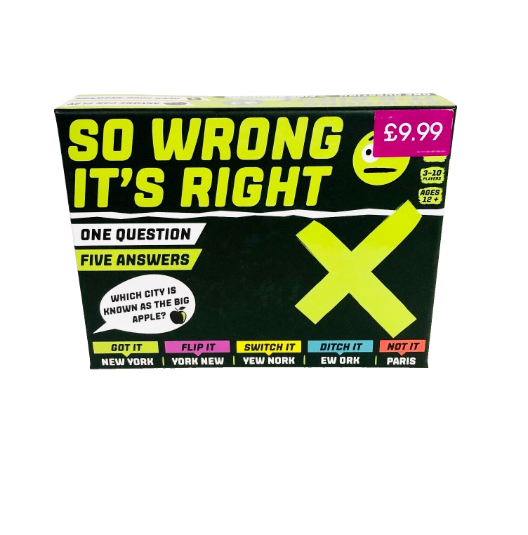 So Wrong It's Right The Trivia Game With Difference Mind Melting Cardboard Game