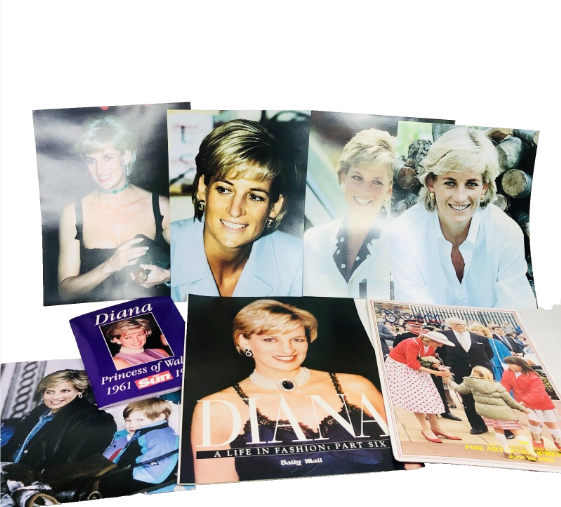 Princess Diana Royal Family Collection of 10”x8” Memorabilia Pictures Daily Mail Newspaper plus extras