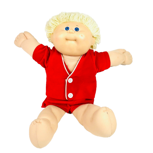 Cabbage Patch Kids 1986 Boy Doll Short Lemon Blond Hair HM8 P Original Outfit