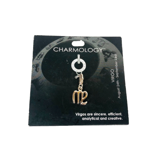Charmology Silver Virgo Star Sign Astrology metal charm Lobster Clasp - NEW