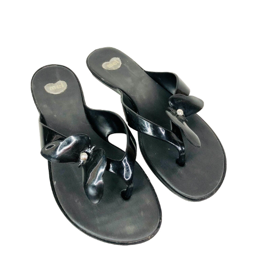 Melissa Mel Black Butterfly Thong Flip Flop Sandals UK 3 (35/36)