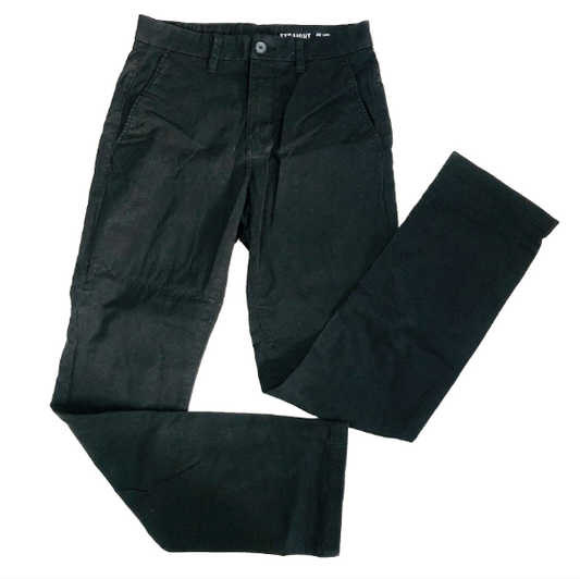 F&F Black Mens Straight Leg Cotton Chino Jeans Size W30 L32