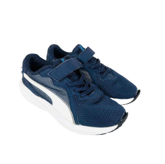 Puma Twitch Runner AC (JR/PS) Navy/White 384538-03 Junior Trainers Size UK 13 (EU 32)