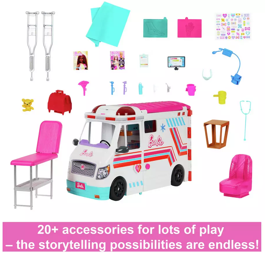 Barbie Careers Transforming Ambulance and Clinic Playset Lights Soun Fabulous Finds By Nikki