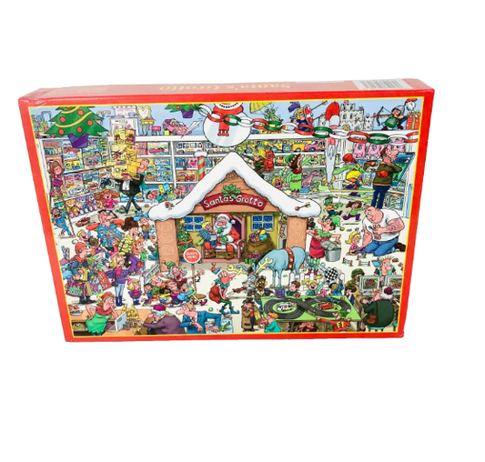 Santa's Grotto by Lee Fearnley 1000 Piece Christmas Jigsaw Puzzle - Complete