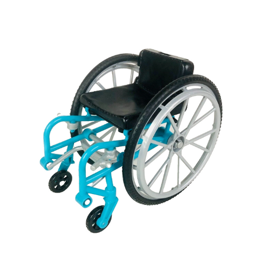 Mattel Barbie Fashionista Wheelchair Doll Accessory Made To Move Blue Version