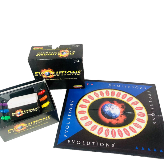 Evolutions Board Game Secrets Of Past Retro Spears Mattel 1996 Complete Vintage