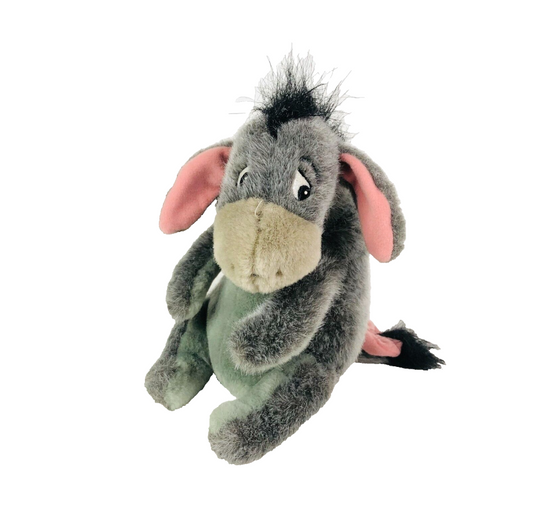 Walt Disney World Grey Eeyore Stuffed Animal Plush Vintage 1990s Theme Park 8"