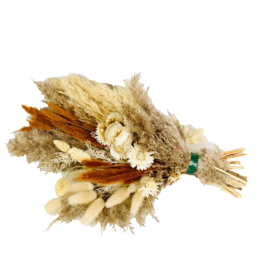 Hand tied Dried Flower Pampas Grass Bunny Tail Boho Bride Bridesmaid Bouquet