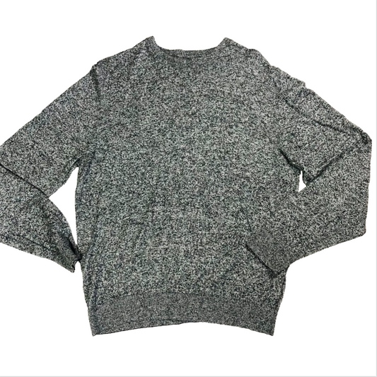 M&S Mens Grey Knit Crew Neck Jumper Cotton Blend Size Large