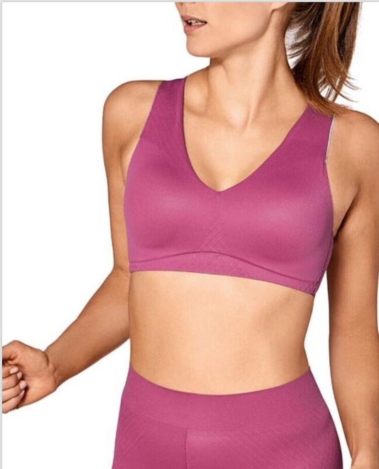 Sloggi Pink / Magenta Women Move Precision Sports Bra Top Size XS NEW RRP £45
