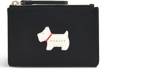 Radley London Small Black Heritage Dog Ziptop Coin Purse Brand NEW with tags