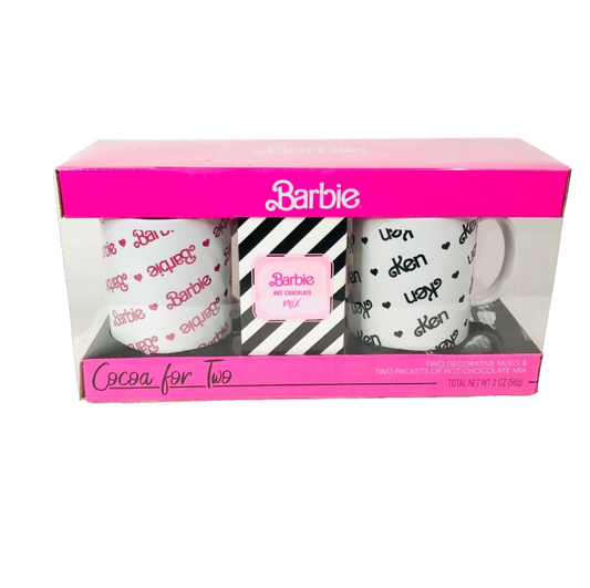 Barbie The Movie Barbie & Ken Ceramic Cocoa Mugs Set Of Two His And Hers NEW