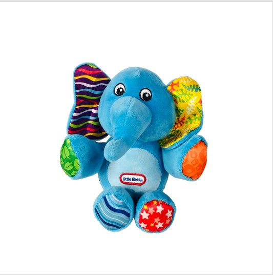 Little Tikes Blue Elephant Soft Toy Comforter Musical Plush 8.5” (22cm)