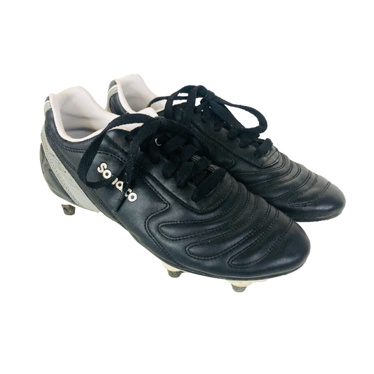 Sondico Strike SG 20 Soft Ground Black & White Football Boots Size 4 (EU 37)
