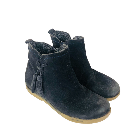 Next Premium Navy Blue / Black Suede Chelsea Ankle Boots Size UK 13 (EU 32)