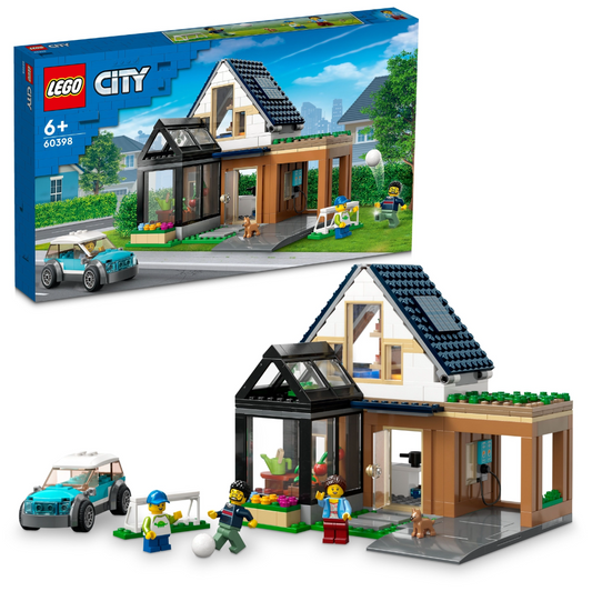 LEGO CITY: Family House and Electric Car (60398) New In Box Sealed - Retired