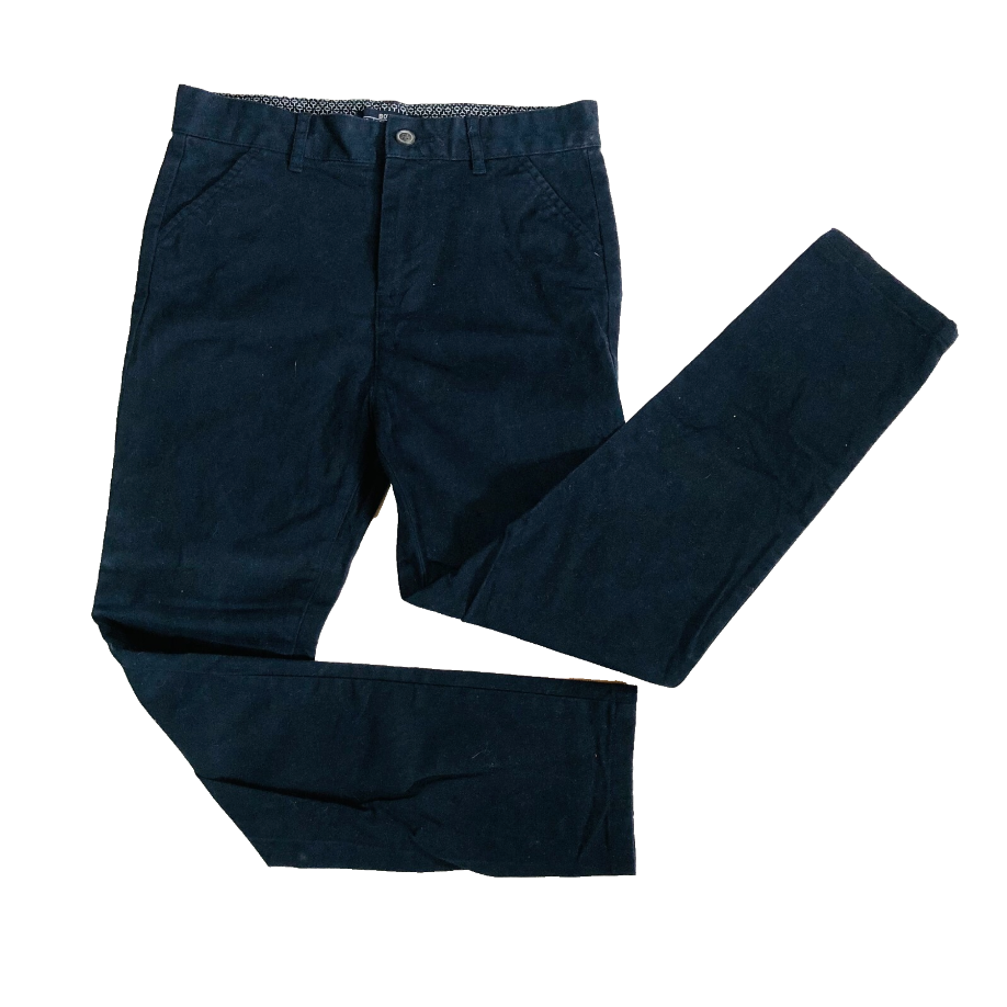 Next Boys Navy Blue Trousers – Age 11 Smart Cotton Blend