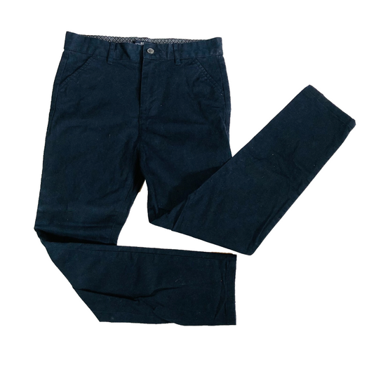 Next Boys Navy Blue Trousers – Age 11 Smart Cotton Blend