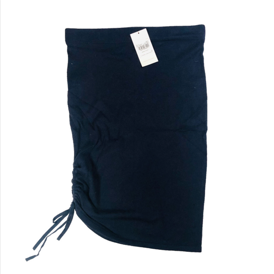 TU Sainsburys Super Soft Navy Blue Cinched Ruched Side Pull On Skirt Size 12 NEW