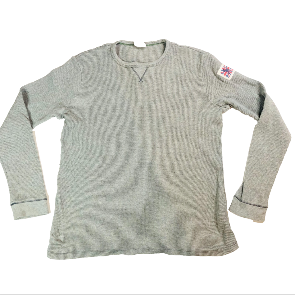 Boden Mini Grey Boys Long Sleeved Waffle Top T-Shirt Age 11-12 Years
