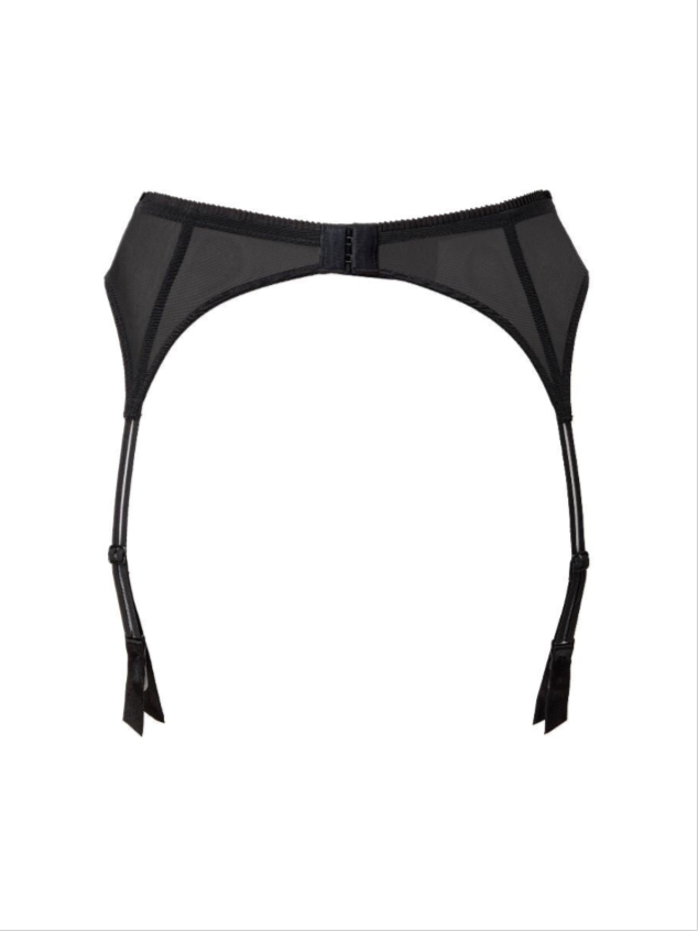 Gossard Illusion Black Red Lace Suspender Belt Lingerie Size XL (16) NEW RRP £29