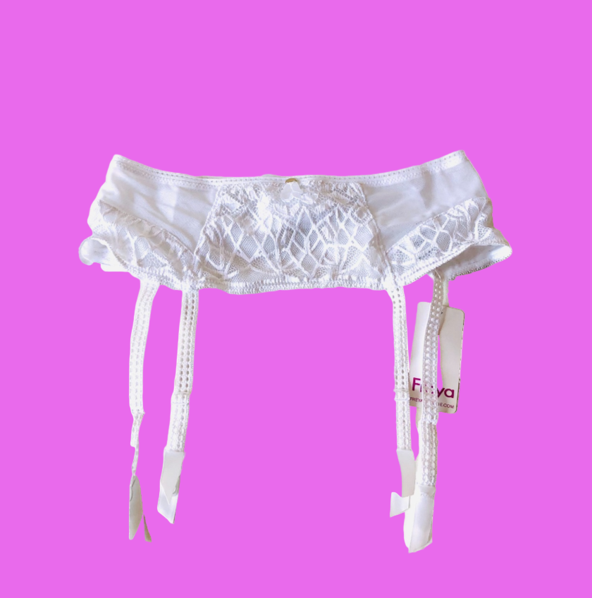Freya Soiree White Lace Bridal Suspender Garter Belt Lingerie Size XS (UK 6/8) NEW