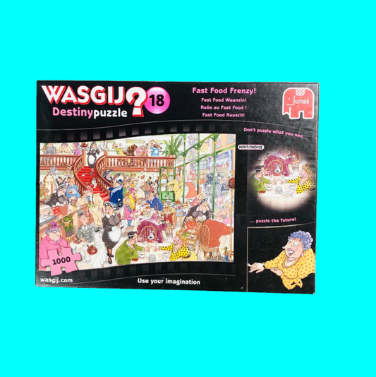 WASGIJ Destiny Puzzle No. 18 – Fast Food Frenzy! 1000 Piece Jigsaw 100% Complete